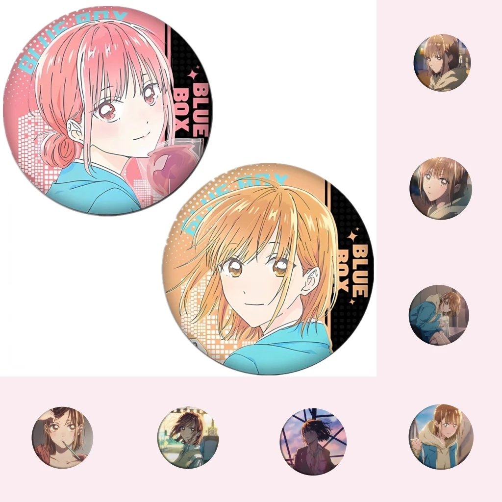 

58mm Anime Blue Box Kano Chinatsu Chōno Hina Cosplay COSTUME Badge Pin SPTE Tinplate Brooch﻿ Prop Gilf