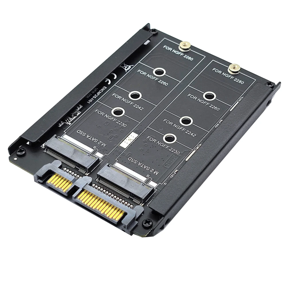 Tarjeta adaptadora NGFF a SATA3, B-M de clave M2, unidad de estado sólido SSD a tarjeta adaptadora 6G con enchufe de carcasa, adaptador M.2 SATA