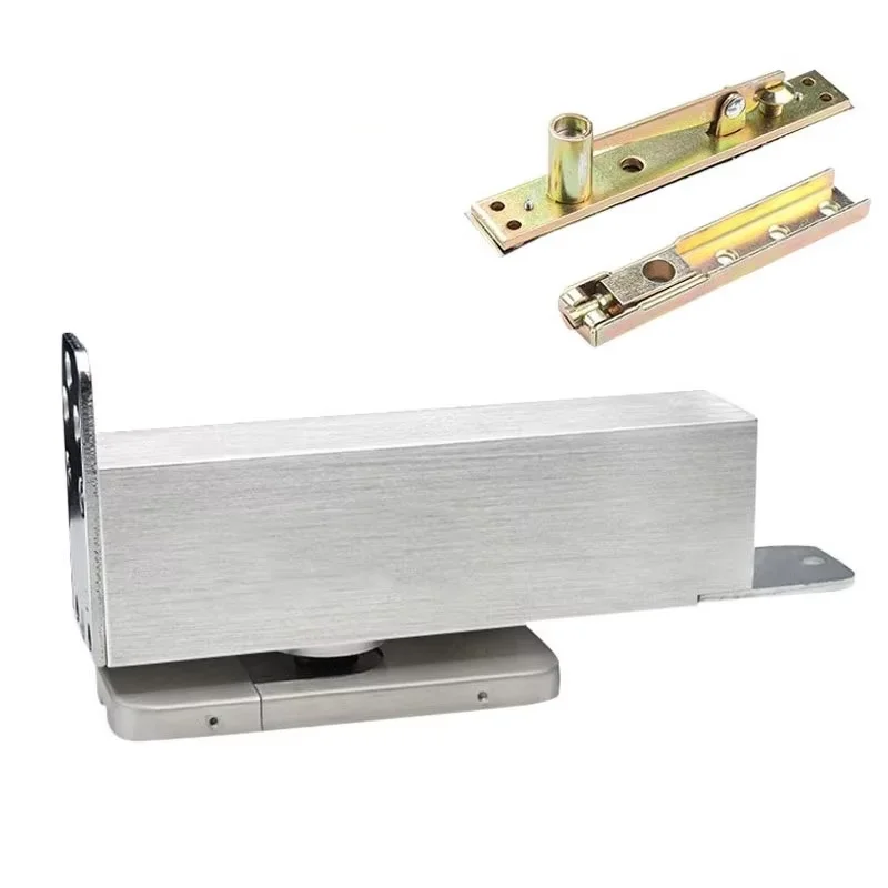 

Aluminum Alloy Floor Spring Wooden Door Invisible Hydraulic Buffer 90 Degree Positioning No Slotted Floor Spring