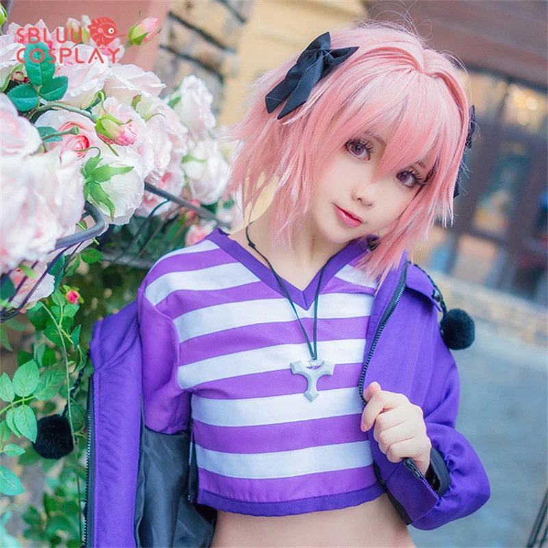 SBluuCosplay Fate Apocrypha Astolfo Cosplay Traje para homens e mulheres, Halloween Party Costume, tamanho EUA