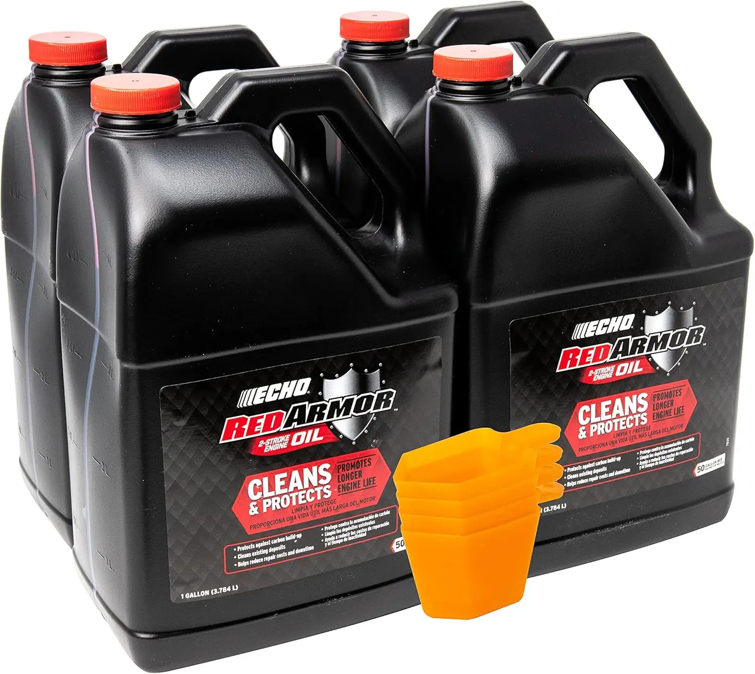 Echo 6550050 Red Armor Oil Mix 2-Cycle/2-Stroke High Performance, Semi-Synthetic, Clean and Protect Against Carbon Build Up, Out