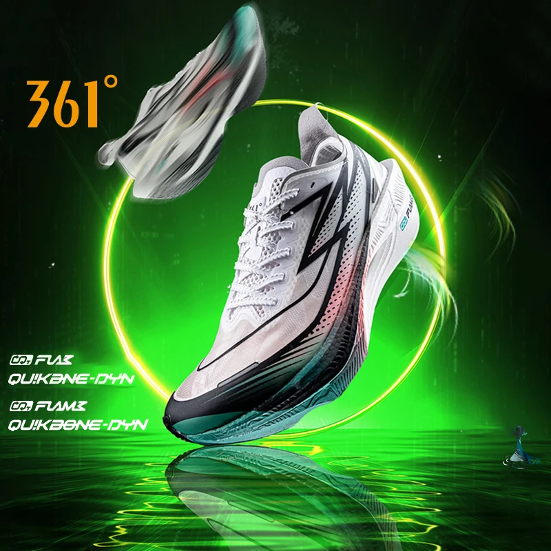 361 Degrees Flame 3.5 Men Running Shoes Carbon Plate Racing Marathon Professional Cushioning Anti-slip Male Sneaker 672512215F