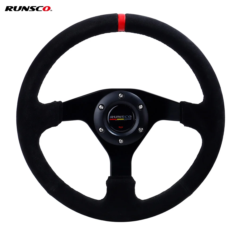 

12.6inch Steering Wheel Suede Racing Drift Pc Sim Game Steering Wheels Control Frame Aluminum 6061-T6 PCD=70mm