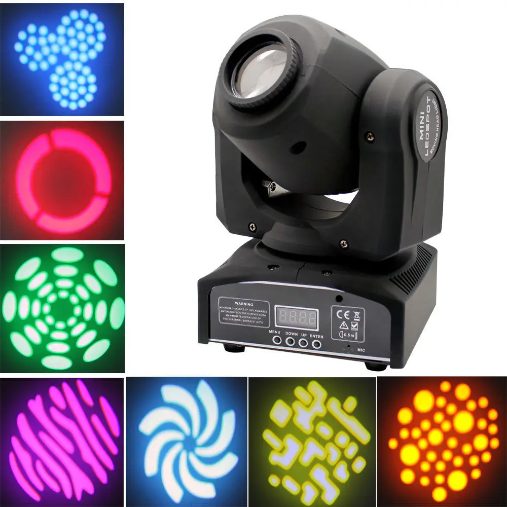 30W RGBW LED White Stage Light Gobo Beam Moving Head DJ Party Disco