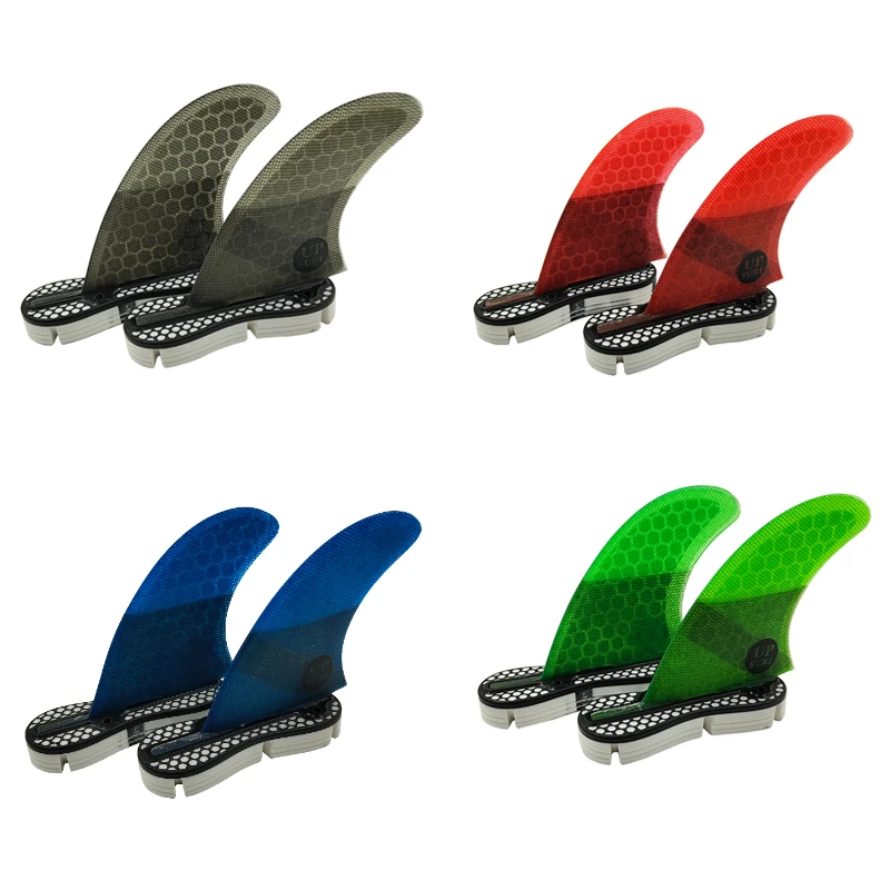 GL Twin Fins Fiber Carbon Surfboard Fins Honeycomb Surf Fins For Sup Double Tabs 2 Fins 2 Fins Set UPSURF FCS 2 FINS