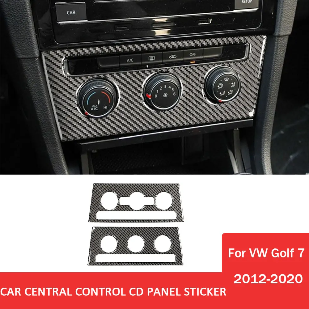 

Car Air Condition Central Control Button Knob Switch Sticker for Volkswagen VW Golf 7 Gti Mk7 2012-2020 Carbon Fiber Accessories