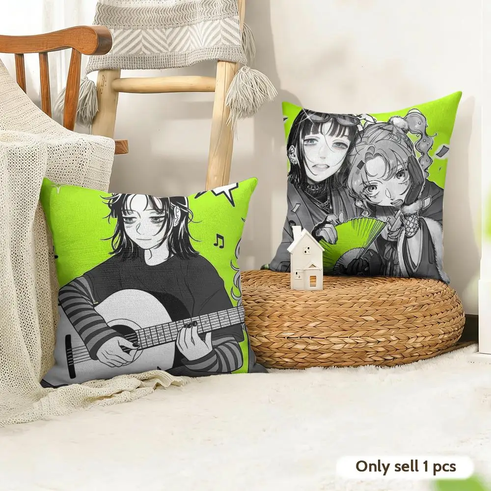 Guy She Was I-Interested Cushion Cover Natural Linen Organic Fabric Double-Sided Printing Room Sofa Decor Pillow Case