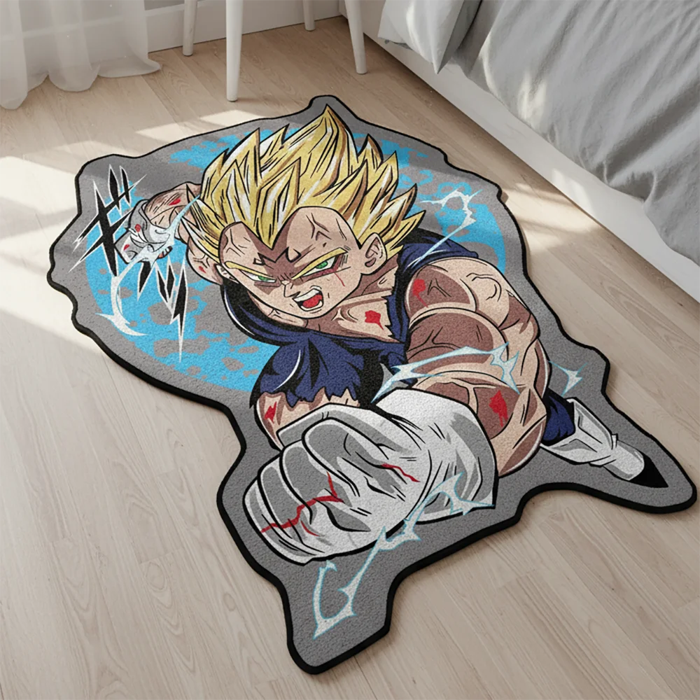 Alfombras de área, figura de Anime, Dragon Ball Z, Goku, bestia, Gohan, Vegeta, alfombra personalizada, alfombra impresa hecha a mano para decoración de habitación, alfombra para mascotas