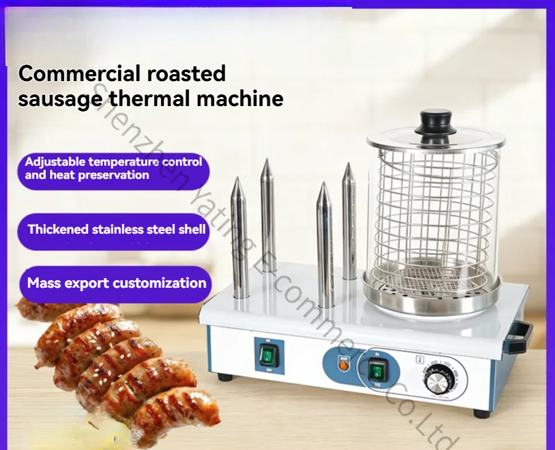 Sausage Insulation Machine 4 Sticks 6 Sticks Crispy Sausage Electric Oven Electric Heating Steam Sausage Display Machine