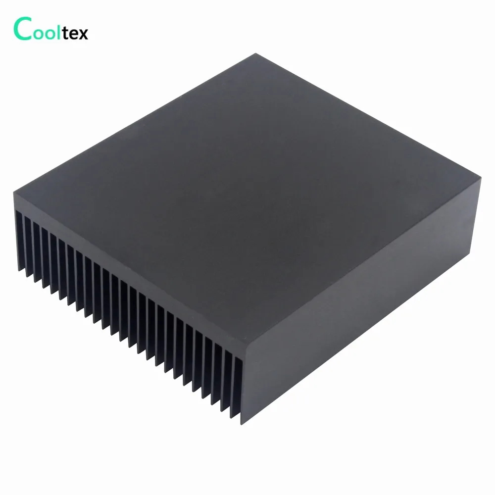 Aluminum Heatsink 90x80x27mm Black Radiator Heat Sink Cooler for LED Chip Electronic heat dissipation Cooling