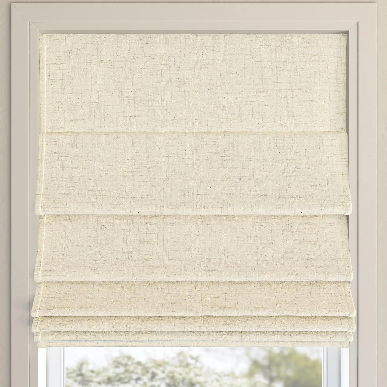 

Modern Fashion Custom-made Easy Fit Blackout UV Protected Fabric Manual Cordless Roman Blinds For Windows