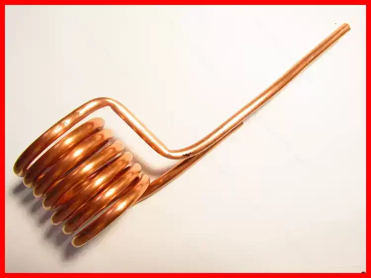 For1PcT2 Copper Induction Heating Coil 6mm Copper Tube Quenching Heating Head No Lead DIY Heating Coil for ZVS Induction