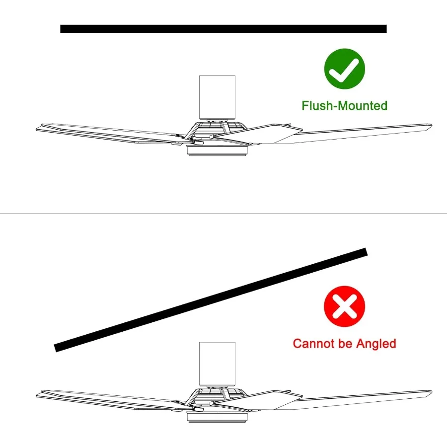 مروحة سقف ذكية مقاس 52 بوصة في الهواء الطلق مع أضواء قابلة للتعتيم وجهاز تحكم عن بعد تتميز بتطبيق Wi-Fi Connectivity Voice Co #5