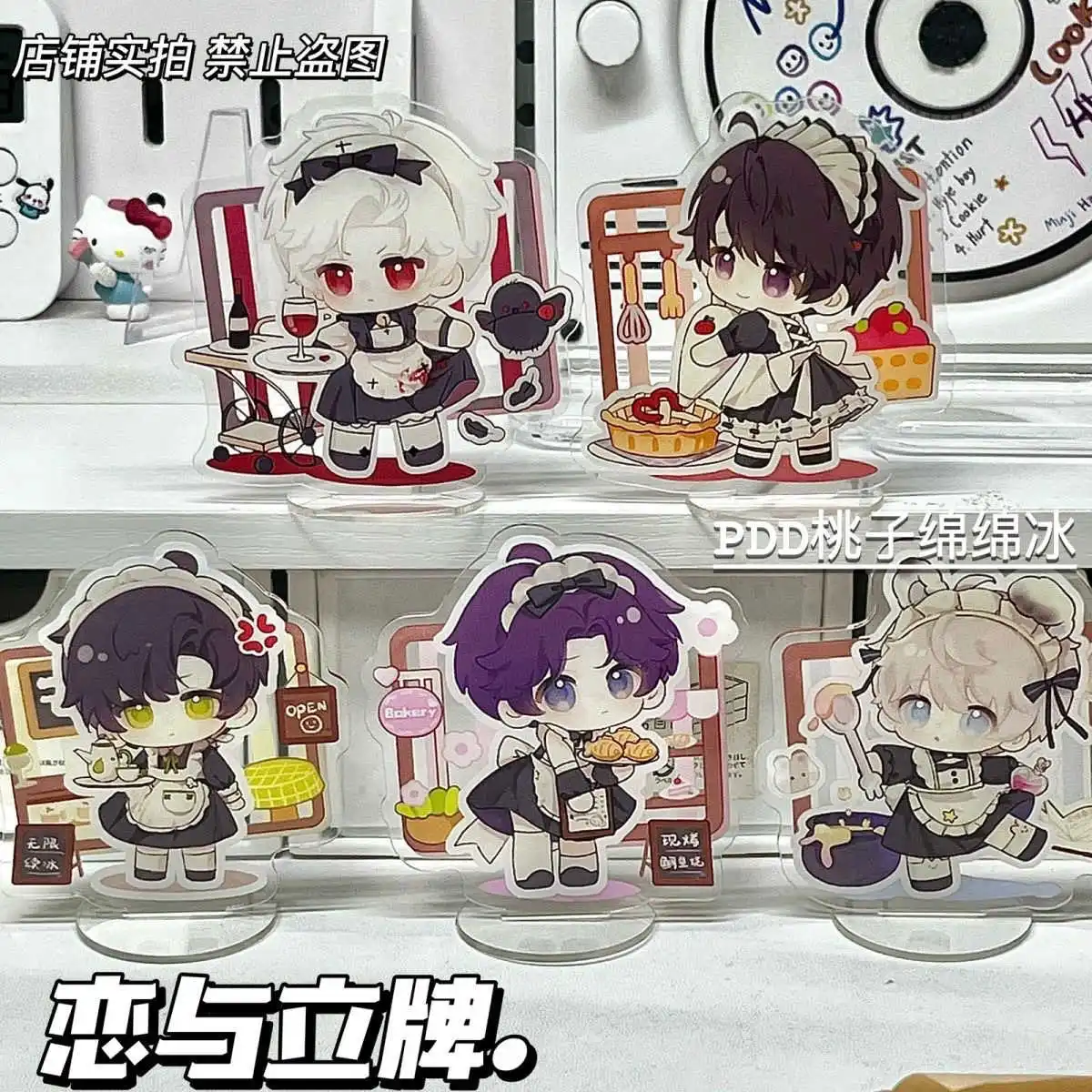 

Аниме Love and Deepspace Zayne Xavier Rafayel Sylus косплей милая серия горничной акриловая фигурка-подставка модель мультяшный декор для рабочего стола