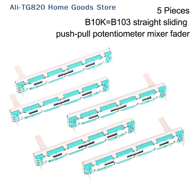 [TG820] 5 Faders Mezcladores Behringer Originales B10KX2 Dobles de 75 MM