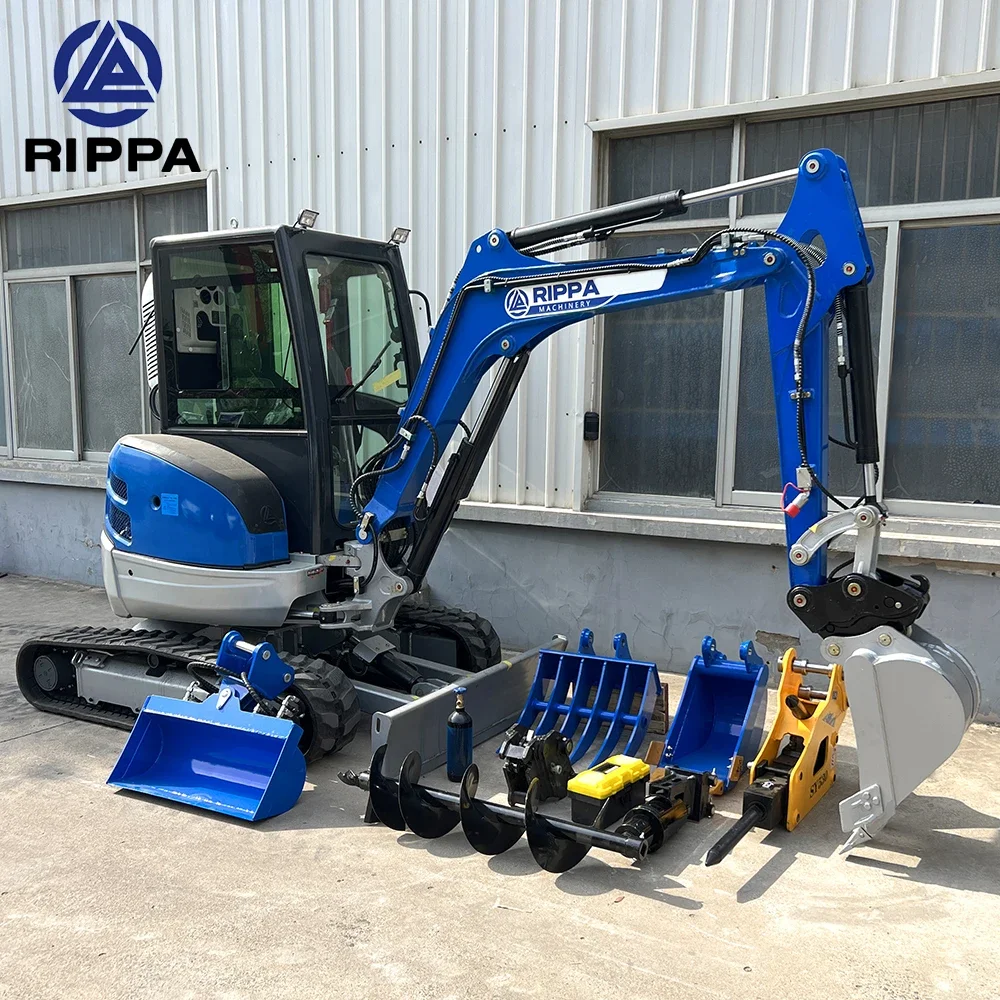 Rippa Minibagger 3,5 Tonnen Raupen-Kleinbagger Epa-Motor Mikrobagger Maschine Bauernhof Gebrauchte Kubota-Bagger zum Verkauf