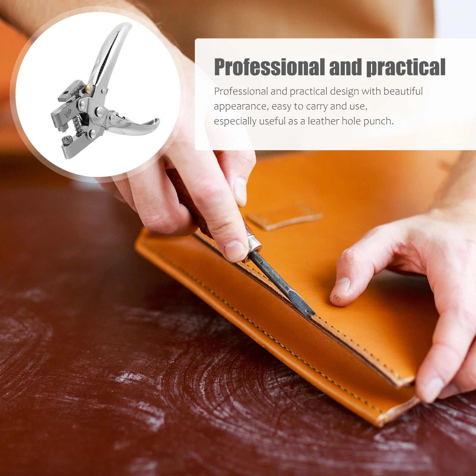 

Dual Purpose Metal Hole Punch Multi-Functional Puncher Tool for Belt Watch Strap DIY Ornament Accessories