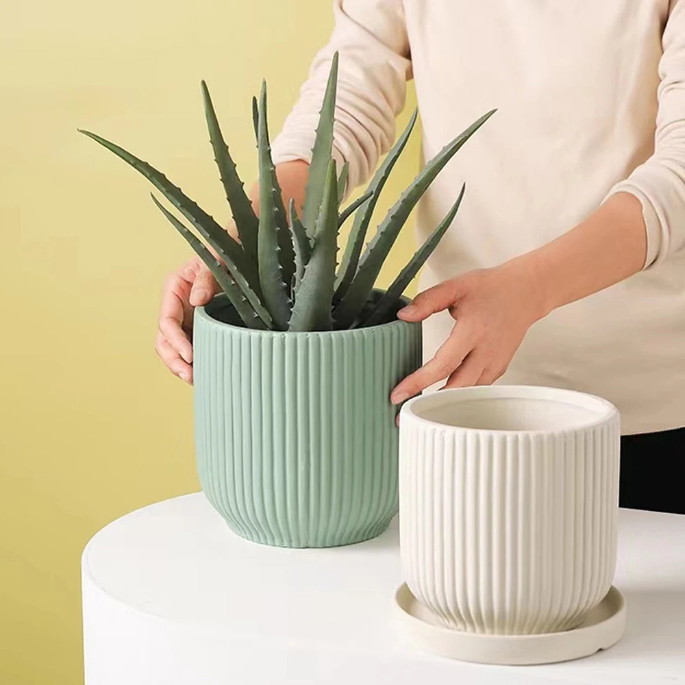 Cement Flowerpot Silica gel Mold Concrete European-style Design large size Pot DIY Plant Succulent Pot Cement Silicone Molds