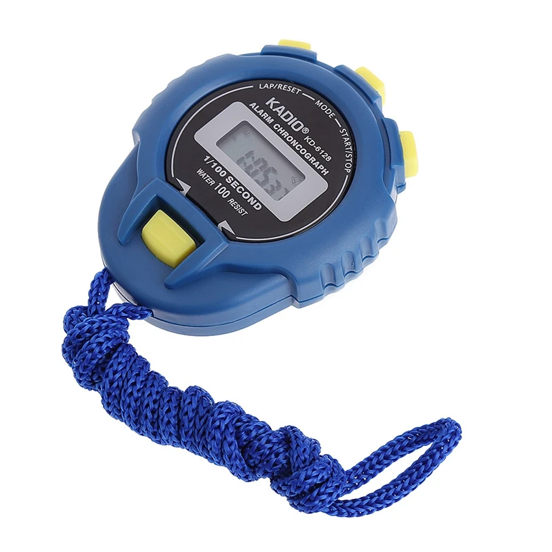 Handheld Digital LCD Sports Stopwatch Chronograph Counter Timer for /Strap