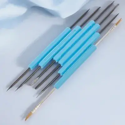 Ferramenta auxiliar de soldagem, 6 peças, dupla face, ponta endurecida, aço carbono, design ergonômico, fácil operação com uma mão, reparo
