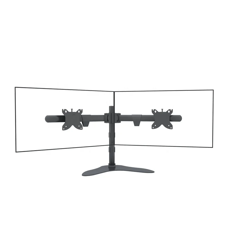 Office Furniture Ergonomic Desktop LCD Dual Monitor Stand Mount with VESA 75X75 To 100X100
