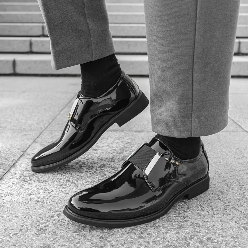 

Роскошные брендовые мужские блестящие кожаные туфли, элитные деловые мужские туфли для особых случаев, классические лоферы, коричневые туфли в стиле ретро