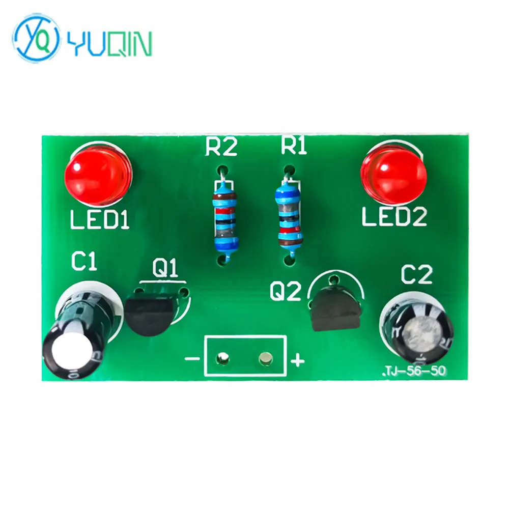 Simple Flash Circuit Multi Harmonic Oscillation DIY Welding Kit Electronic Teaching and Training Assembly Parts