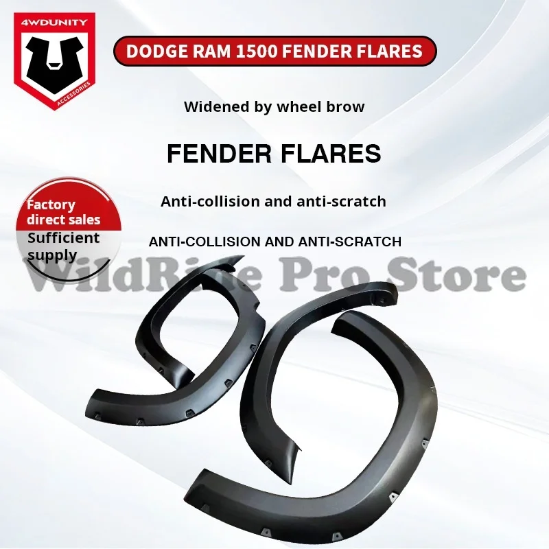 For Dodge Ram 1500/2500 2018-2021 Textured ABS Fender Flares | Wide-Coverage Wheel Arch Extensions