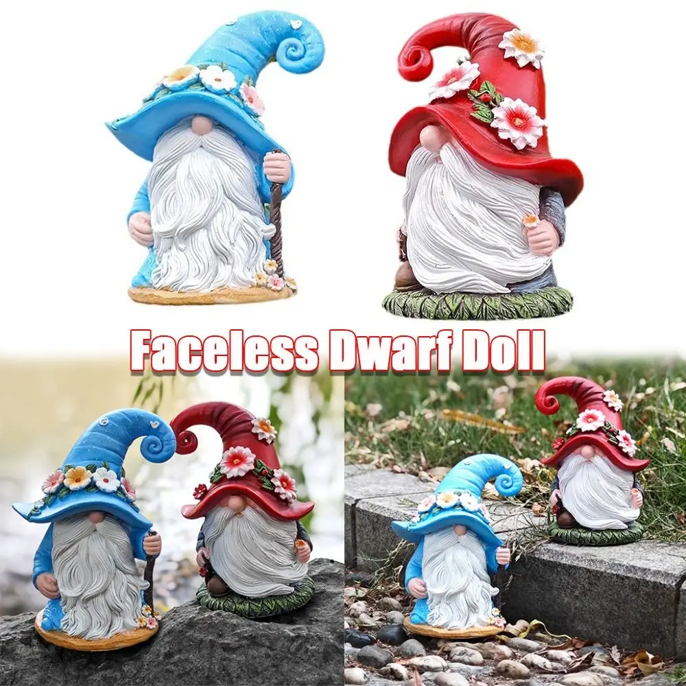 

Portable Resin Faceless Dwarf Doll Desktop Ornaments Crafts Garden Elf Gnome Sculpture Gnome Sculptures