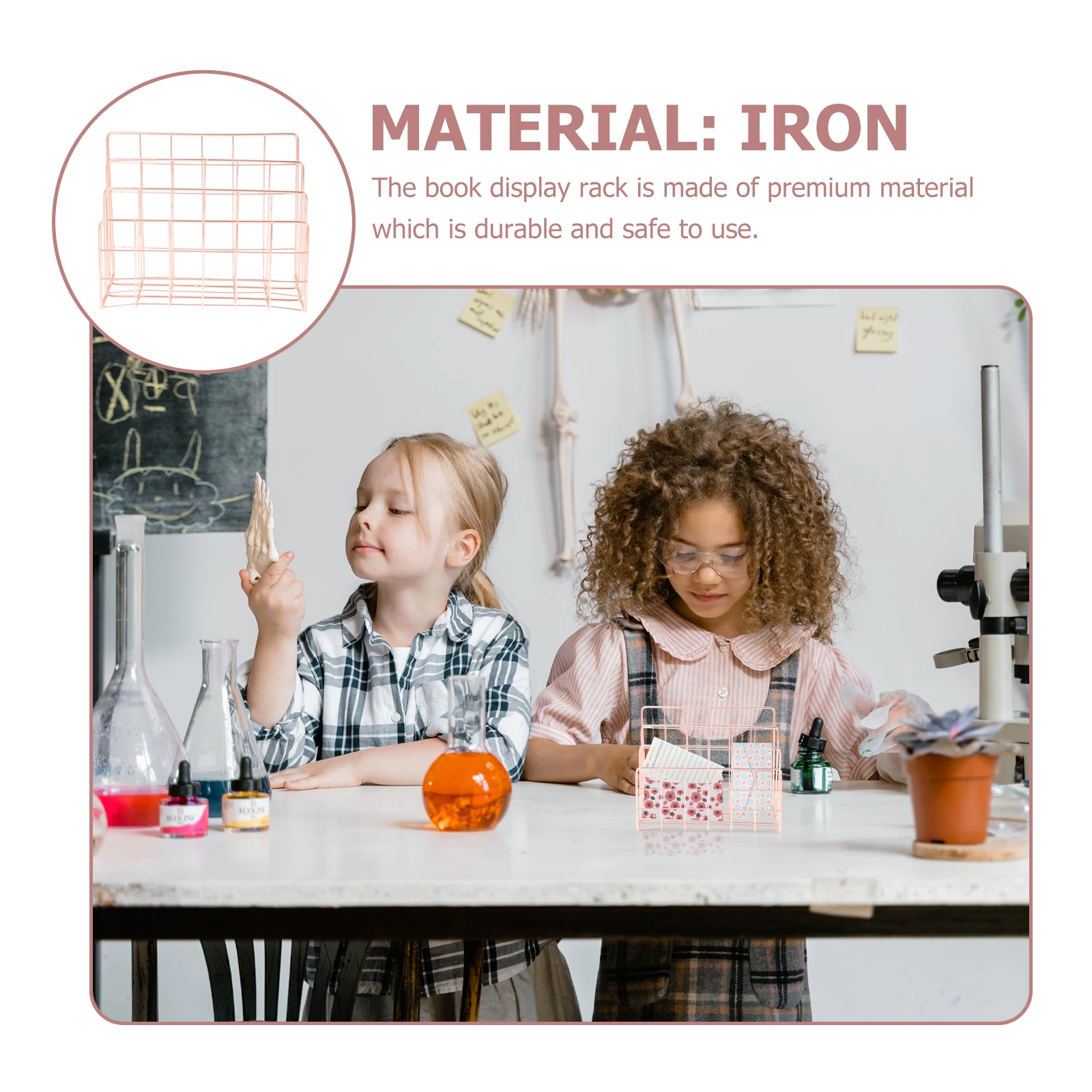 

3 Slots Desktop Mail Rack Iron File Organizer Magazine Holder Wall Mount Book Storage Rack Multifunction Metal Organizer Office
