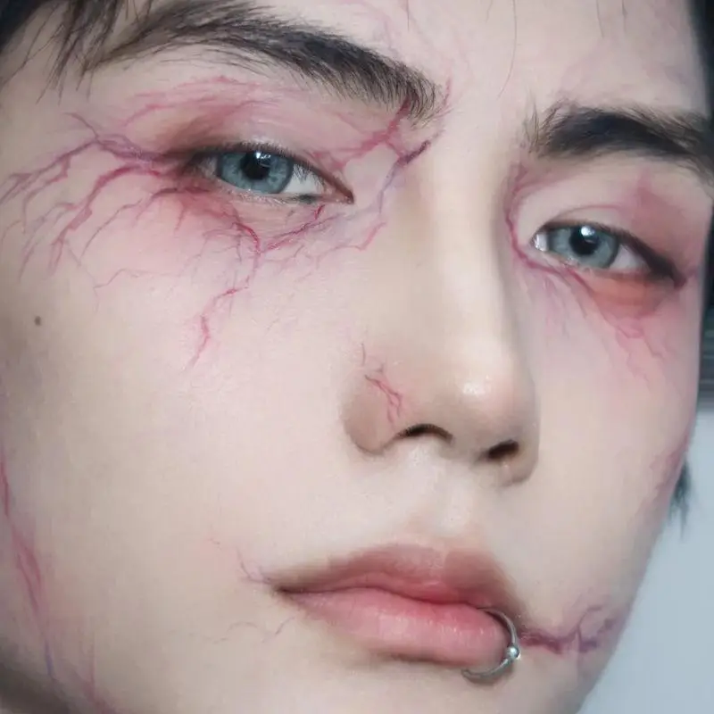 New Halloween Cosplay Fake Wound Tattoo Stickers Bruise Blood Clot Scar Body Pattern For Party Cosplay Body Decor Accessory