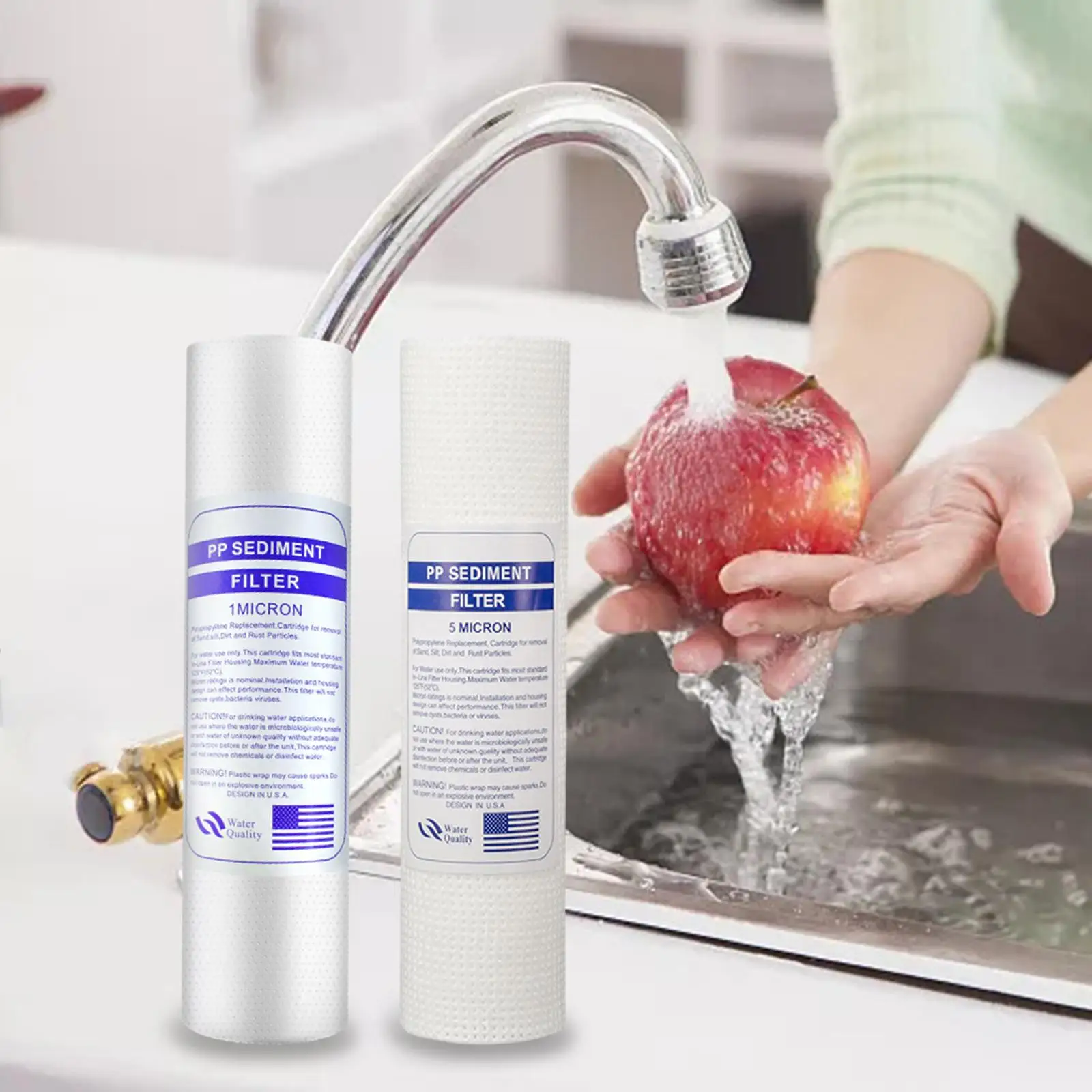 Cartouche de filtre à eau pour toute la maison, filtre à sédiment, cartouche de remplacement, livre, 10 po x 2.5 po