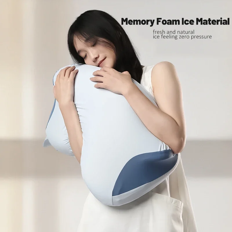 Cervical Pillow for Neck Pain Relief Hollow Design Odorless Memory Foam Pillows with Cooling Case Adjustable Orthopedic Bed