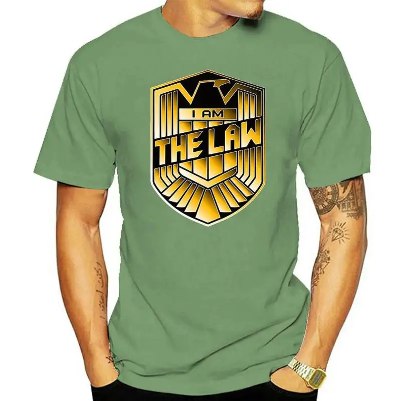 Judge dredd i am the law tee S- 3XL T-Shirt horror action movie Printed  T Shirt Short Sleeve Men Pop Cotton Man Tee