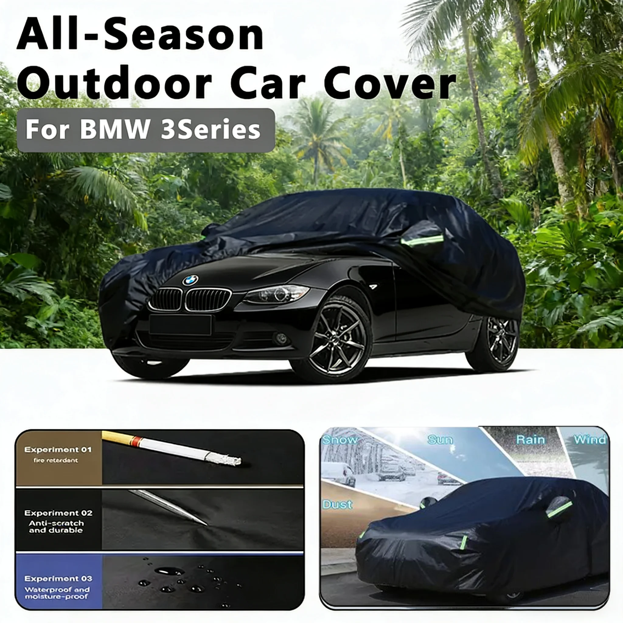 

Car Cover for BMW 3 Series - Waterproof Dustproof Heat-Resistant, Outdoor Full Protection, All-Season Use Exterior Accessories