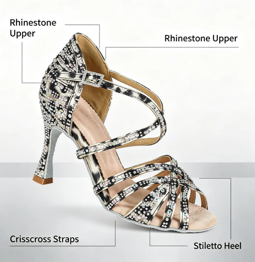 Scarpe da Ballo Latino EVK per - Leopard Print Heels recensione e prezzo