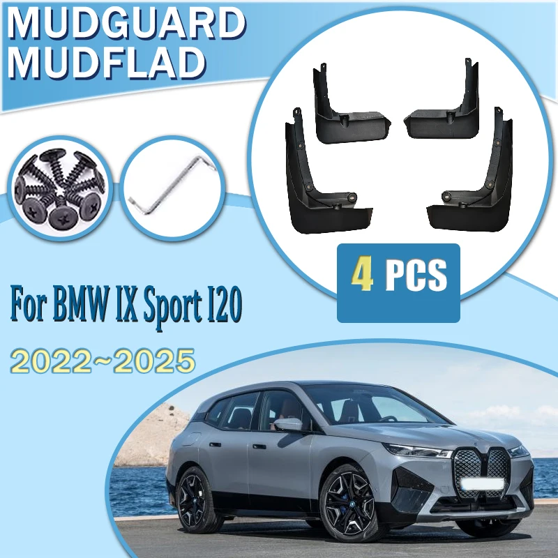

Car Mudguard MudFlaps 4PCS For BMW IX Sport I20 2022 2023 2024 2025 Fender Guards Dust-proof Splash Protect Parts Accessories