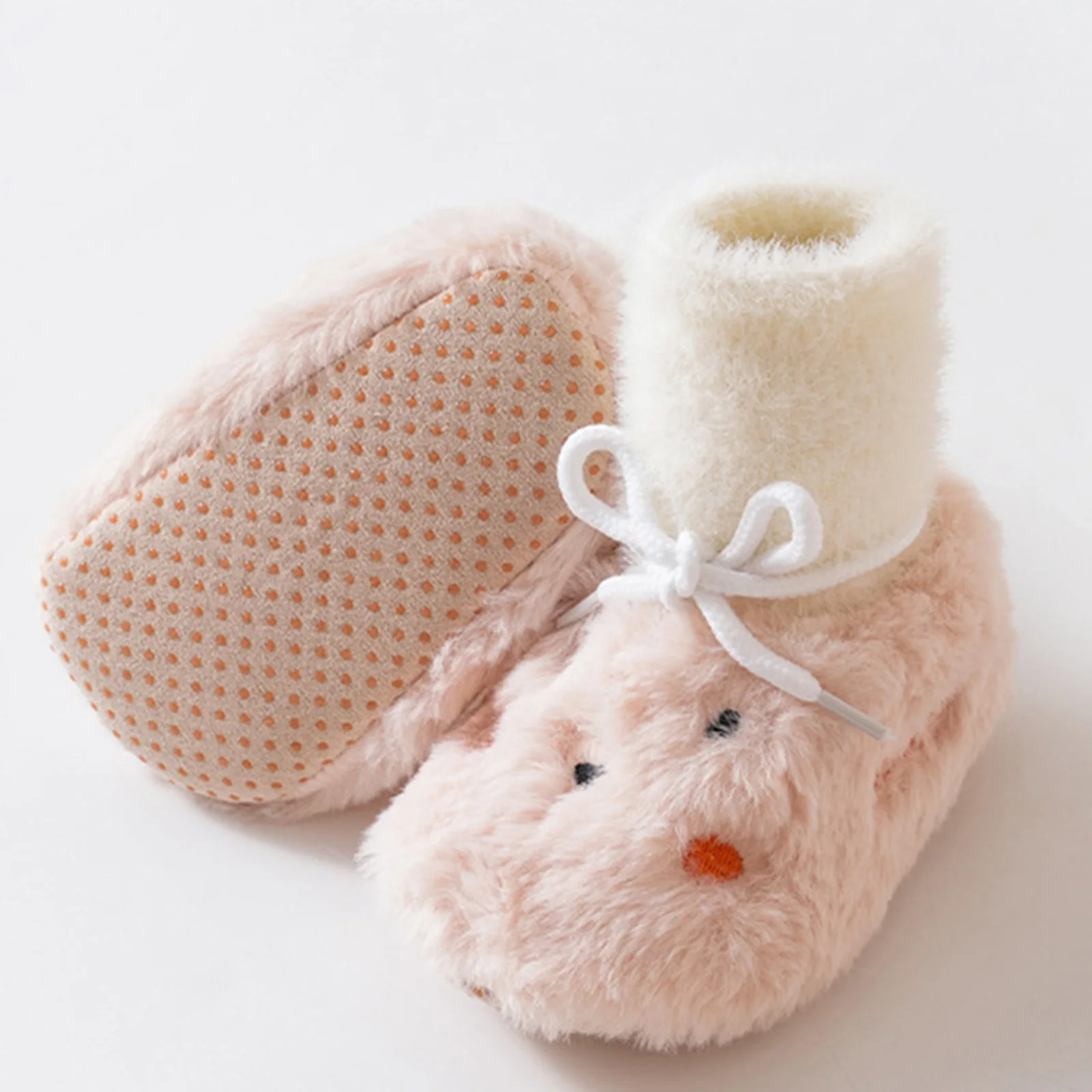 

0-18months Baby boys girls Shoes Soft Sole Plush Cartoon Flats Shoes Crib Shoes