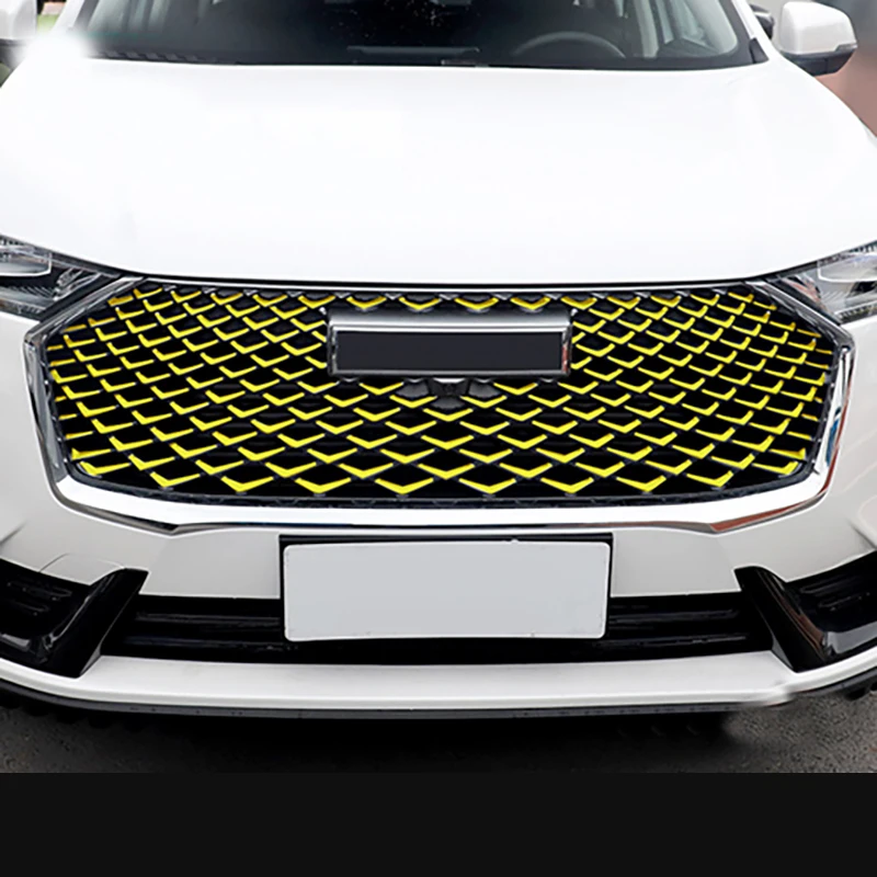 Car Front Net Grille Grid Colour change stickers Fit For GWM Haval H6 3th 2021 2022 Exterior Modification Accessories