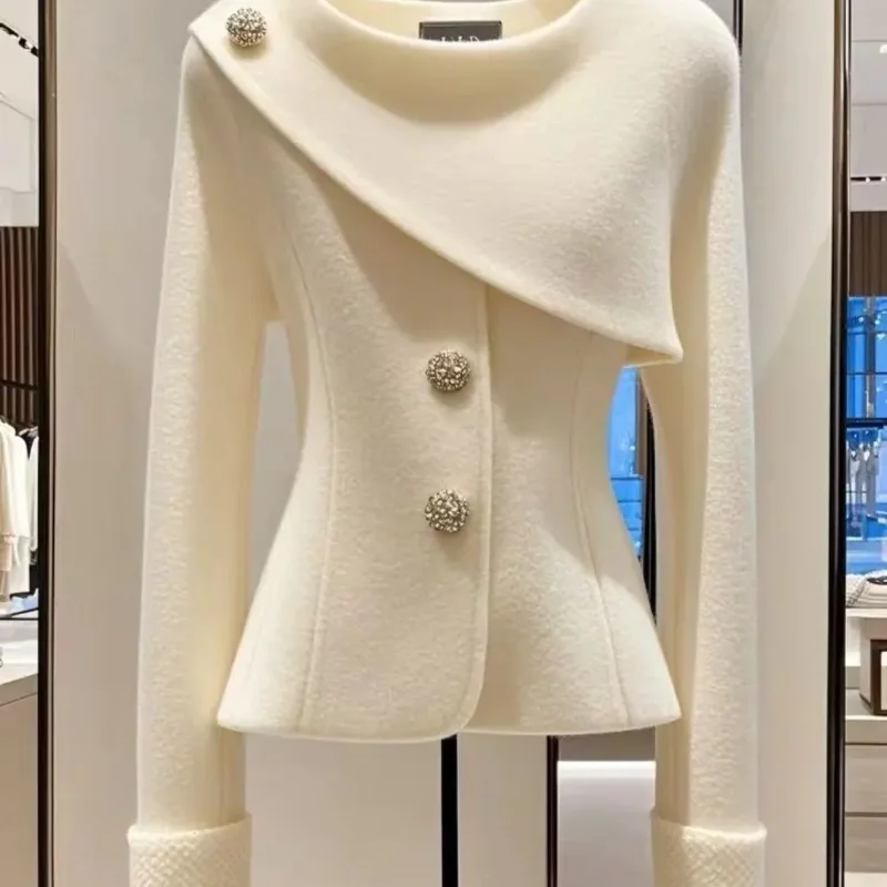 Apricot Women's Jacket Fashionable and Versatile Temperament Autumn Cardigan Top