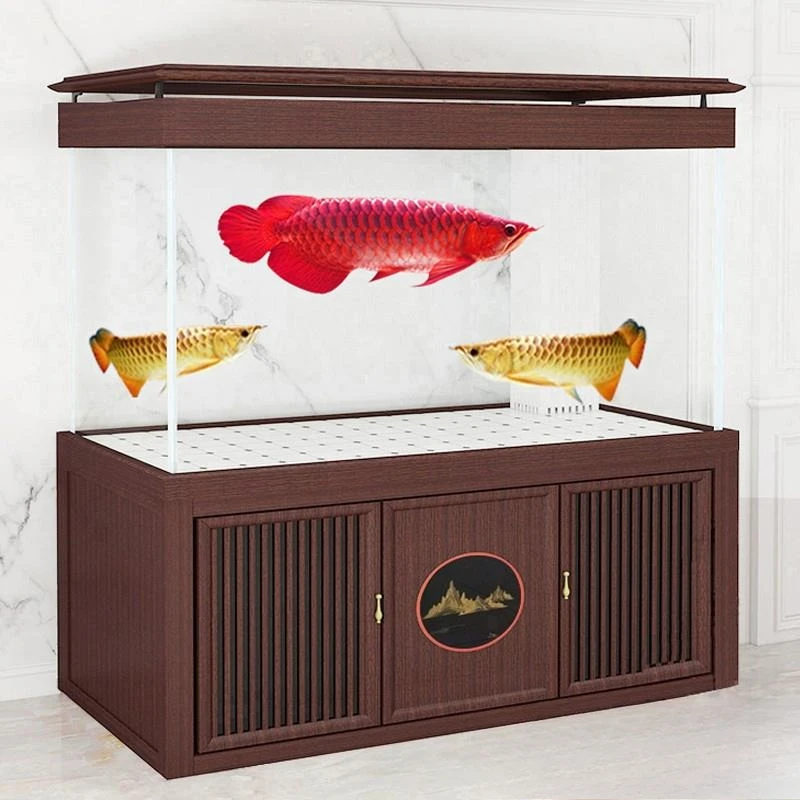 Glass bottom filter large and medium-sized, aquarium water-free, living room dragon fish tank silent