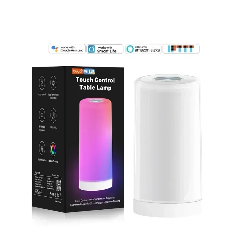 Tuya touch night light led   pat lamp bedside  feeding   desk    touch  atmosphere light gift RGB cute Home Decorative