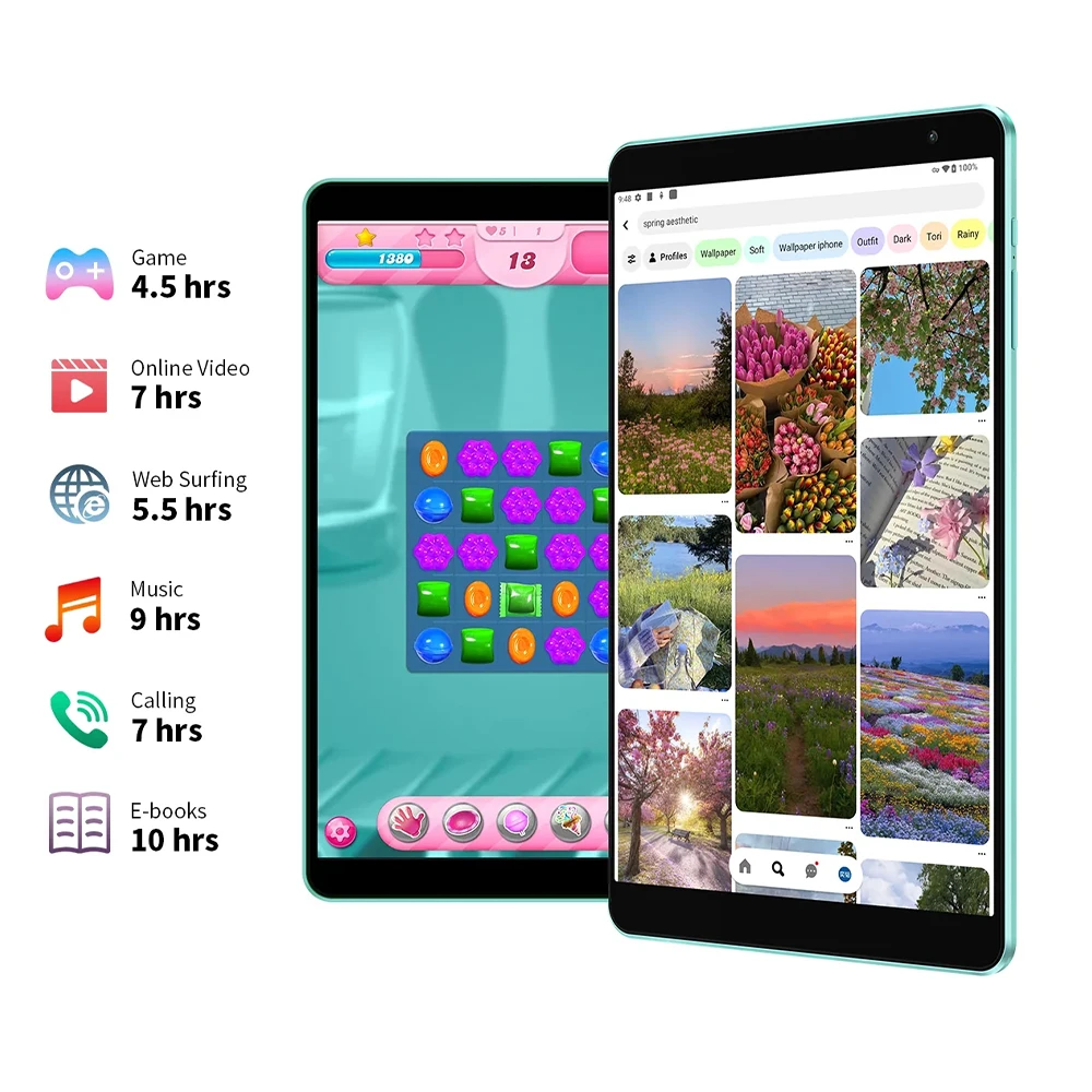 NUOVO Teclast P85T 2025 Tablet A523 8 core 1.8GHz/10GB(4GB+6GB) RAM/64GB ROM/8 pollici 800×1280iPS/WIFI5G/4G/5000mAh/Type-C