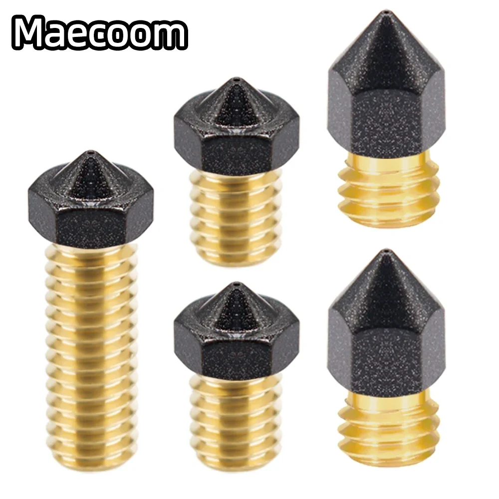 1pcs Volcano/MK8/E3D Brass PTFE Coating Nozzle Non Stick Filament 0.4MM Extruder Print Head Upgrade Nozzle for 1.75MM Mega S