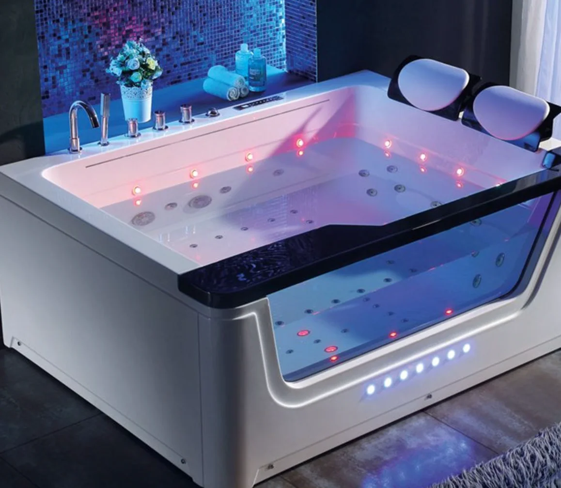 

Jacuzzi Acrylic indoor bathtub hydromassage double whirlpool spa bathtub
