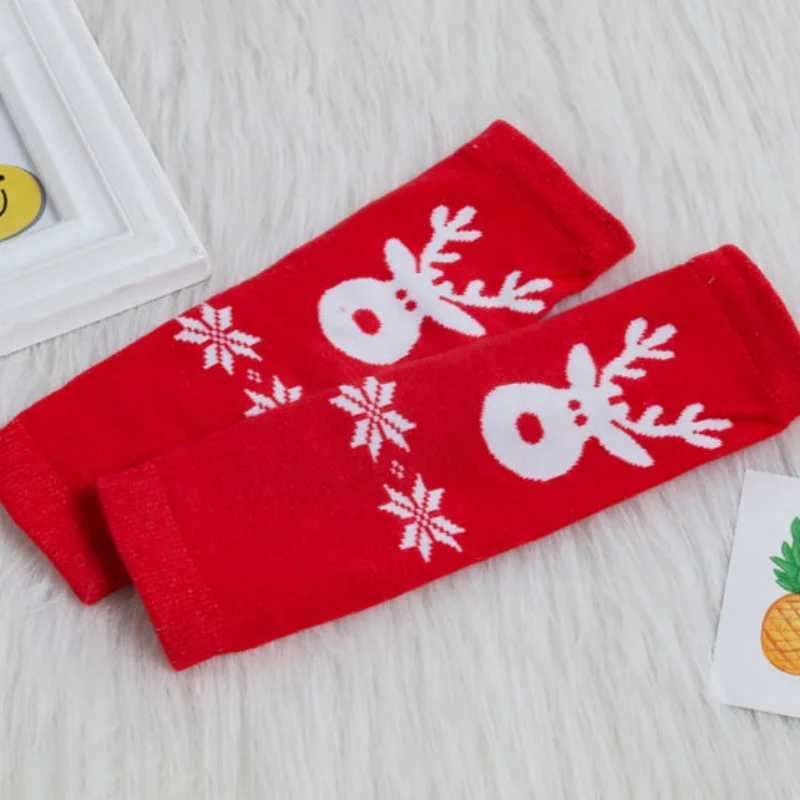 مدفئ الساق القطني الناعم للأطفال ، جوارب كرتون للكريسماس ، الرضع ، الأطفال الصغار ، الفتيات ، هدية الطفل