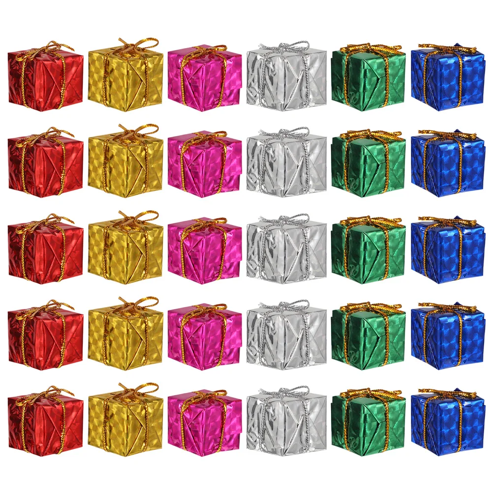 

60Pcs Christmas Tree Gift Box Hanging Pendants DIY Xmas Festival Decor Creative Hanging Decorations Xmas Tree Decor