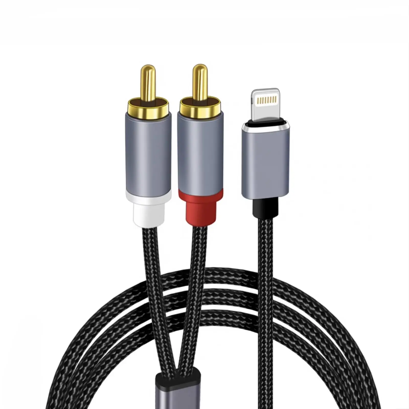 

Аудиокабель Lightning-RCA, 2-местный Y-образный разветвитель Aux-кабель, совместимый с iPhone, планшетом, домашним кинотеатрами, усилителем,