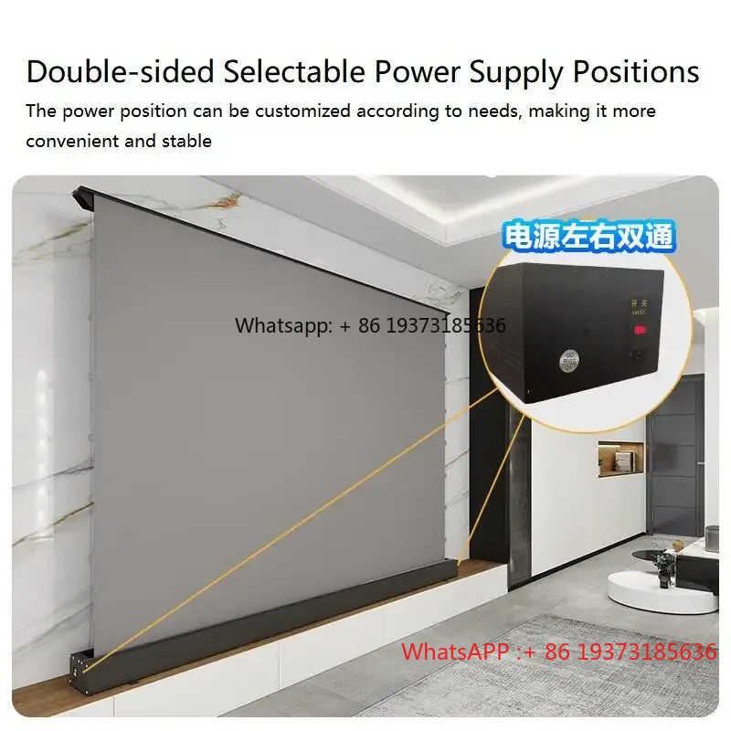 4k 3d 120 Inch Floor Rising Motorized  Long Throw Fresnel Projector Screen