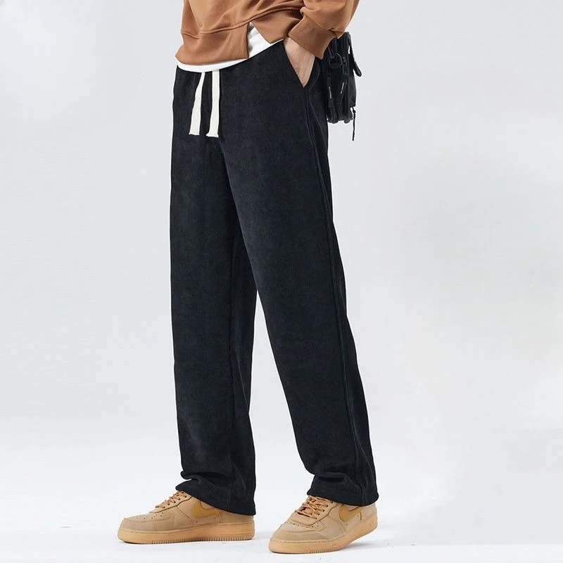 

Sport Trousers Men's Sweatpants Clearance Sale New in Korean Deals Y2k Trend Cool Fleece-lined and Extra Thick Male Sports Pants